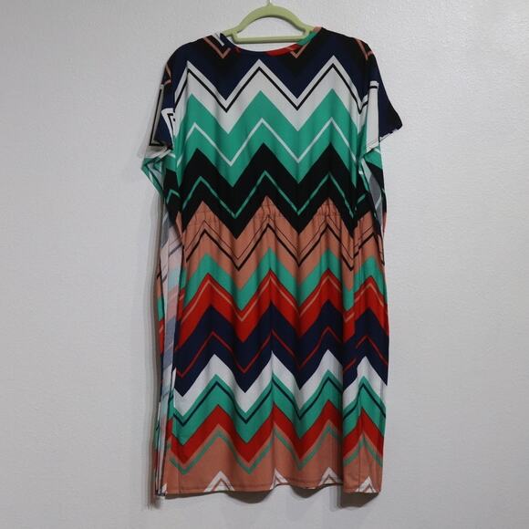 Haani Chevron Midi Dress Sz S - Picture 6 of 8